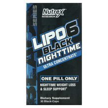 Nutrex Research, LIPO-6 Black Nighttime, Ultra Concentrate, 30 Black-Caps