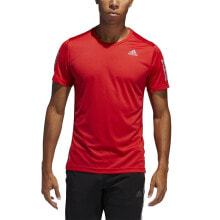 Мужские спортивные футболки Мужская футболка спортивная красная однотонная Adidas Own The Run Tee