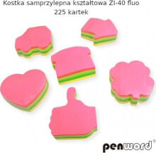 Penword KOSTKA SAMOPRZYLEPNA ZI-40 KSZTAŁTOWA FLUO 225 KARTEK Penword