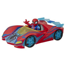 Игрушечные машинки и техника для мальчиков игрушечная машинка Marvel Super Hero Adventures	с фигуркой человека паука