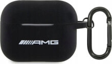 Mercedes AMG AMAP2RBK AIRPODS PRO 2 (2022/2023) COVER CZARNY/BLACK SILICONE WHITE LOGO