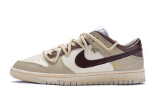 【定制球鞋】 Nike Dunk Low BIGNIU 超感知 情绪 高街 解构做旧 手绘喷绘 低帮 板鞋 GS 米棕 / Кроссовки Nike Dunk Low BIGNIU GS DH9765-102