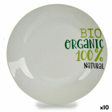 Flat Plate Organic Porcelain 24,4 x 2,6 x 24,4 cm (10 Units)