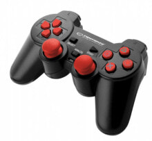 Esperanza EGG106R игровой контроллер Геймпад ПК, Playstation 2, Playstation 3 Аналоговый/цифровой USB 2.0 Черный, Красный