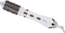 Фены и фен-щётки фен-щетка Grundig HS 7880 для укладки сухих и влажных волос, белая, золотая