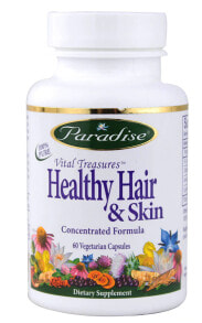 Витамины и БАДы для кожи paradise Herbs Vital Treasures Healthy Hair & Skin Растительная концентрированная формула для здоровья волос, кожи и ногтей 60 вегетарианских капсулы