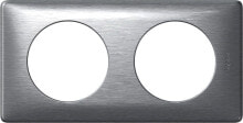 Умные розетки, выключатели и рамки Legrand Double frame Celiane aluminum (068922)