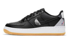 Nike Air Force 1 Low NBA Pack 潮流 低帮 板鞋 GS 黑灰 / Кроссовки Nike Air Force 1 Low NBA Pack GS CT3842-001