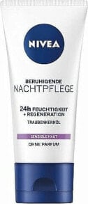 Beruhigende Nachtcreme mit Traubenkernöl und Süßholzextrakt - Nivea Soothing Night Cream 24H Moisture + Regeneration