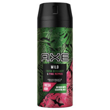 Дезодоранты axe Wild Fresh Bergamot & Pink Pepper Deodorant Мужской парфюмированный дезодорант и спрей для тела 150 мл