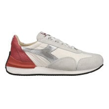 Купить женская спортивная обувь Diadora: Diadora Equipe Mad Snake Lace Up Womens White Sneakers Casual Shoes 178598-2000