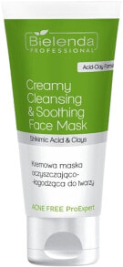 Creme-Maske für das Gesicht - Bielenda Professional Acne Free Pro Expert Creamy Cleansing And Soothing Face Mask