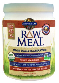 Сывороточный протеин Garden of Life Organic RAW Meal Растительный протеиновый комплекс пробиотиками 455 г