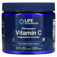 Витамин C Лайф Экстэншн, Шипучий витамин C, кристаллы магния, 180 г (6,35 унции)