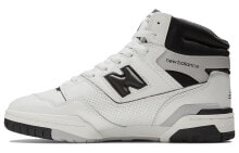 New Balance NB 650 减震防滑 高帮 复古篮球鞋 男款 白黑 / Кроссовки New Balance NB 650 BB650RCE