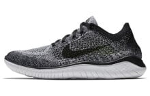 Nike Free RN Flyknit 编织 低帮 跑步鞋 男款 灰黑 2018 / Кроссовки Nike Free RN Flyknit 2018 942838-101