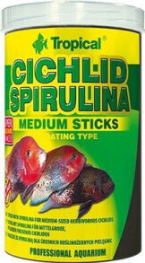 Корма для рыб tropical CICHLID SPIRULINA MEDIUM STICKS 1l
