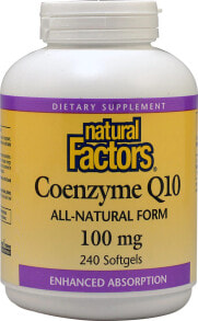 Коэнзим Q10 natural Factors Coenzyme Q10 Натуральная форма коэнзим Q10 лучшего поглощения 100 мг 240 мл