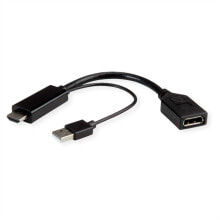 Компьютерный разъем или переходник ROTRONIC-SECOMP AG ROTRONIC-SECOMP Kabeladapter HDMI -> DP v1.2 4K60 schwarz 0.15m - Digital/Display/Video