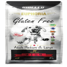 BIOFEED Euphoria gluten free adult medium & large beef dog food 2 kg