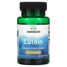 Лютеин, зеаксантин Swanson, Лютеин, 10 мг, 60 мягких таблеток