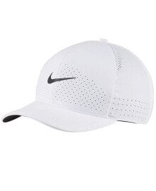 Nike men's White Classic99 Swoosh Performance Flex Hat-DNU