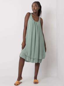 Женское летнее платье цвета лаванда свободного кроя на бретелях Factory Price