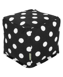 Majestic Home Goods large Polka Dot Ottoman Pouf Cube 17