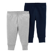 Купить детские товары Carterʻs: 2-Pack Carter's Child of Mine Baby Boy Pant 6-9 Months Navy/Gray 100% Cotton