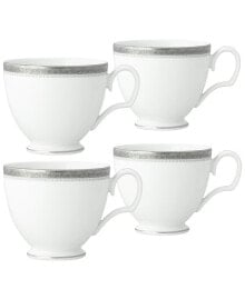 Noritake charlotta Platinum 4 Piece Cups Set, Service for 4