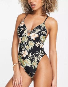 Купить женские купальные плавки Volcom: Volcom for the tide swimsuit in black