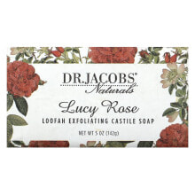Loofah Exfoliating Castile Bar Soap, Lucy Rose, 5 oz (142 g)