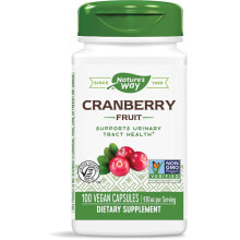 Растительные экстракты и настойки nature's Way Cranberry Fruit  Растительный клюквенный порошок 930 мг 100 растительных капсул