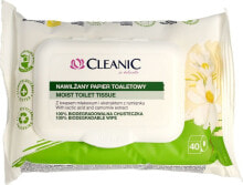 Туалетная бумага и бумажные полотенца cleanic Cleanic Papier toaletowy nawilżany z ekstraktem z rumianku 1op.-40szt