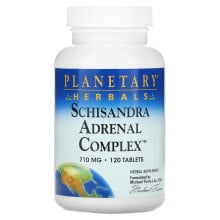 Витамины и БАДы для нервной системы Planetary Herbals, Schisandra Adrenal Complex, 710 mg, 120 Tablets