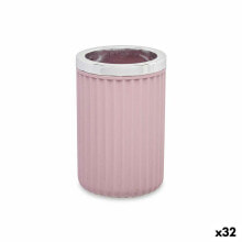 Glass Toothbrush Holder Pink Plastic 32 Units (7,5 x 11,5 x 7,5 cm)