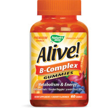Витамины группы В Nature's Way Alive! Metabolism & Energy B-Complex Комплекс витаминов группы В для поддержки энергии и метаболизма  60 жевательных таблеток с вишневым вкусом