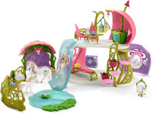 Игровые наборы schleich 42445 Bayala Playset, Glitter Flower House with Unicorns, Lake and Stable Toy, from 5 Years