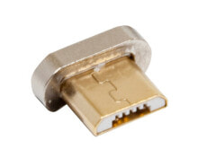 Зарядные устройства и адаптеры для мобильных телефонов RealPower 168183 кабельный разъем/переходник Magnetic Микро-USB Золото