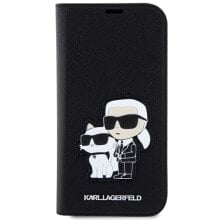 KARL LAGERFELD Klbkp14Ssankcpk iPhone 14.15.13 6.1 Book Saffiano Karl&Choupette phone case