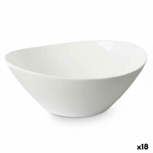 Bowl White Glass 25 x 10 x 23 cm (18 Units)