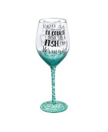 Wine Glass w/Box, 12 OZ., I'm a Mermaid