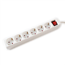 Smart extension cords and surge protectors vALUE 19.99.1086 - 6 m - 6 AC outlet(s) - Indoor - 1.5 mm² - Plastic - White