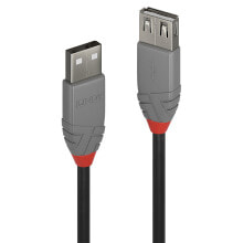 Computer connectors and adapters 36700 - 0.2 m - USB A - USB A - USB 2.0 - 480 Mbit/s - Black - Grey