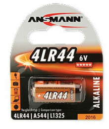 Батарейки и аккумуляторы для фото- и видеотехники ansmann 4LR44 Батарейка одноразового использования Щелочной 1510-0009