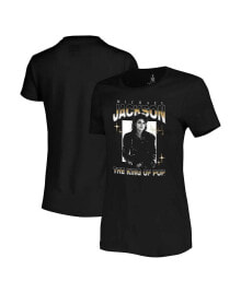 Купить женские блузки и кофточки Ripple Junction: Women's Black Michael Jackson the King of Pop T-Shirt