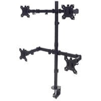 Manhattan TV & Monitor Mount - Desk - Double-Link Arms - 4 screens - Screen Sizes: 10-27