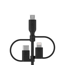 Belkin BOOST CHARGE Universal-Kabel USB кабель 1 m USB A USB C/Micro-USB B/Lightning Черный CAC001BT1MBK