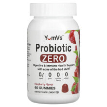 Yum-Vs, Пробиотик ноль, малина, 60 жевательных таблеток