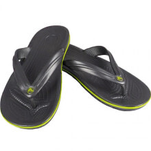 Мужские шлепанцы мужские вьетнамки черные резиновые пляжные Crocs Crocband Flip 11033 OA1 slippers